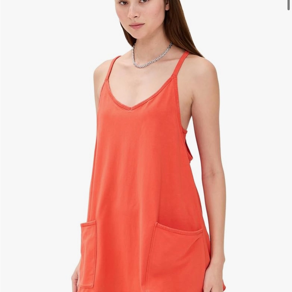 Chic Orange Mini Dress with Pockets | hot shot mini dress